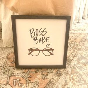 Boss Babe Wood Frame